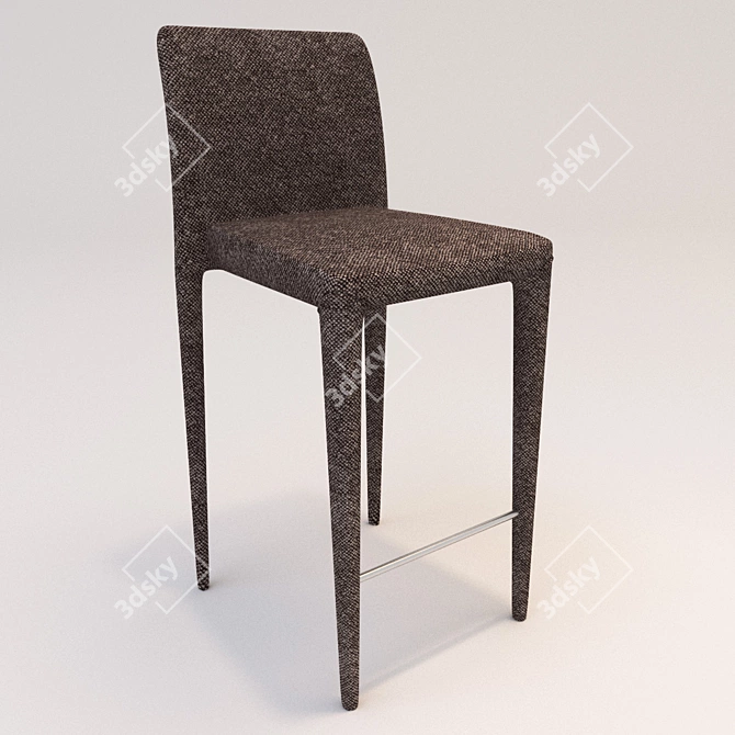 Lucky Semi-Bar Stool: Stylish and Comfy 3D model image 1