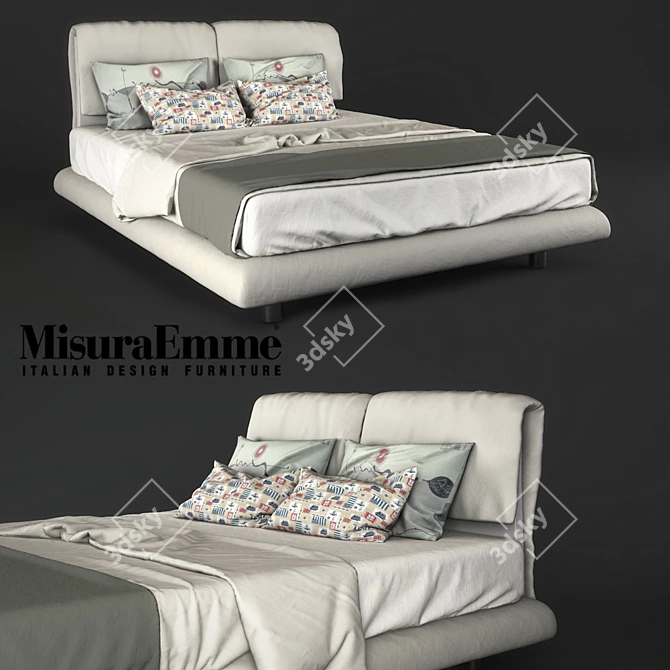 Italian-made SUMO Bed Frame - Versatile Sizes 3D model image 1