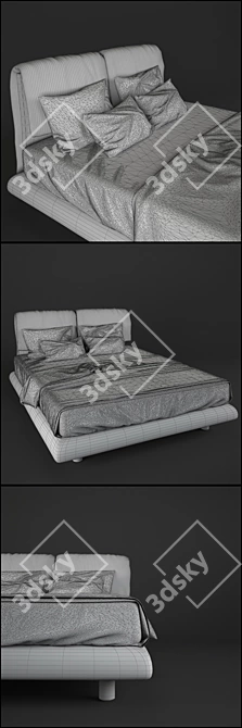 Italian-made SUMO Bed Frame - Versatile Sizes 3D model image 3