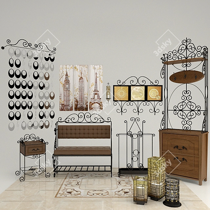 Forged Elements Furniture Collection 3D model image 1