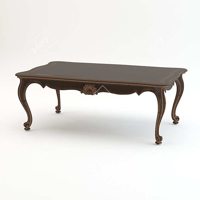 Chic Chelini Sofa Table: Artistic Elegance 3D model image 1