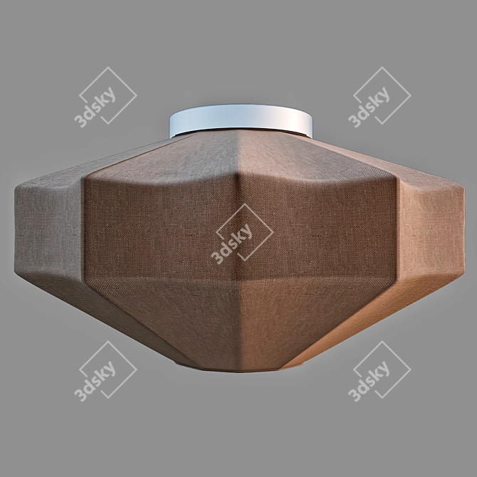 Minimalistic Metal Ceiling Light 3D model image 1