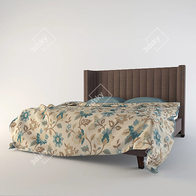 Brooklyn Bed: Stylish and Comfortable 3D model image 1