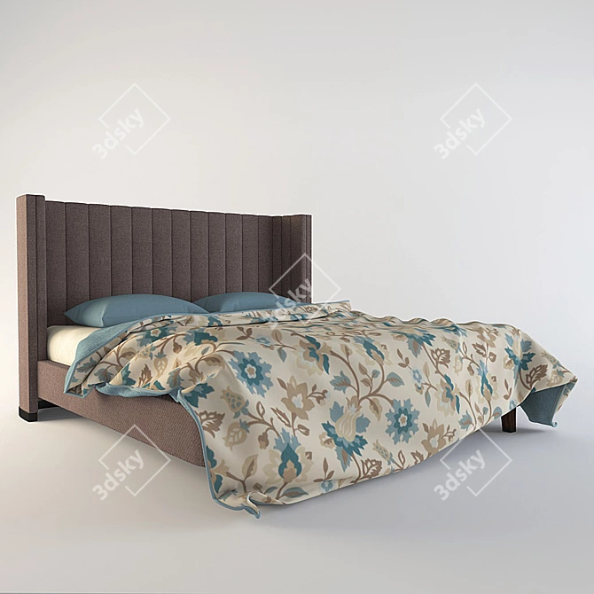 Brooklyn Bed: Stylish and Comfortable 3D model image 2