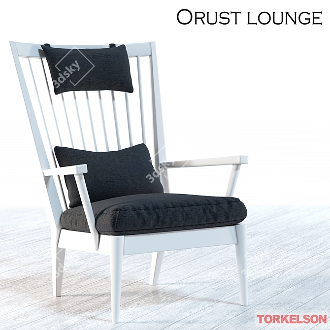 Swedish-designed Orust Lounge Chair 3D model image 1