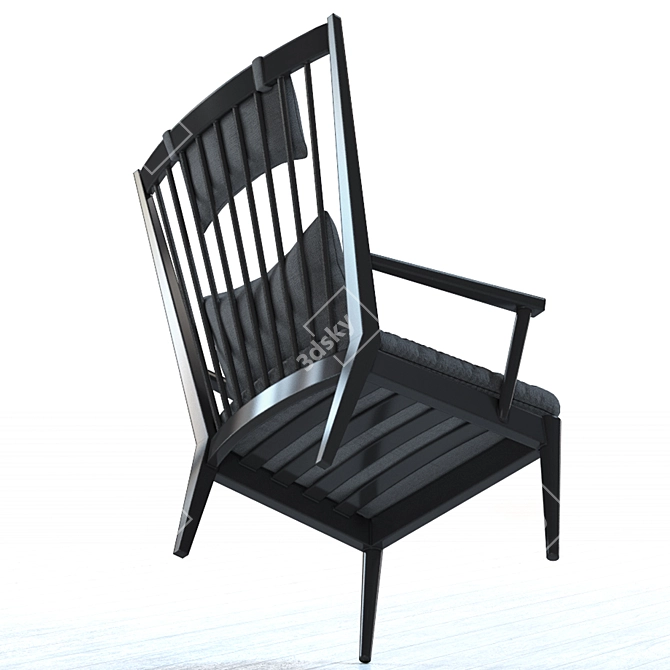 Swedish-designed Orust Lounge Chair 3D model image 2