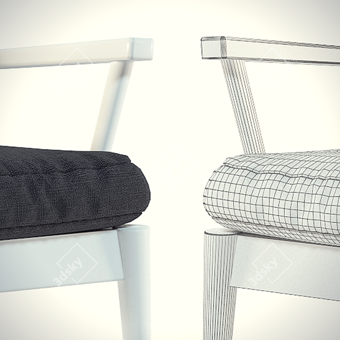 Swedish-designed Orust Lounge Chair 3D model image 3