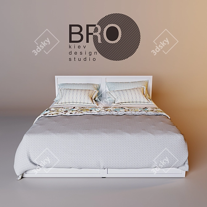 BRO Design Studio Bed: Unbeatable Comfort 3D model image 2