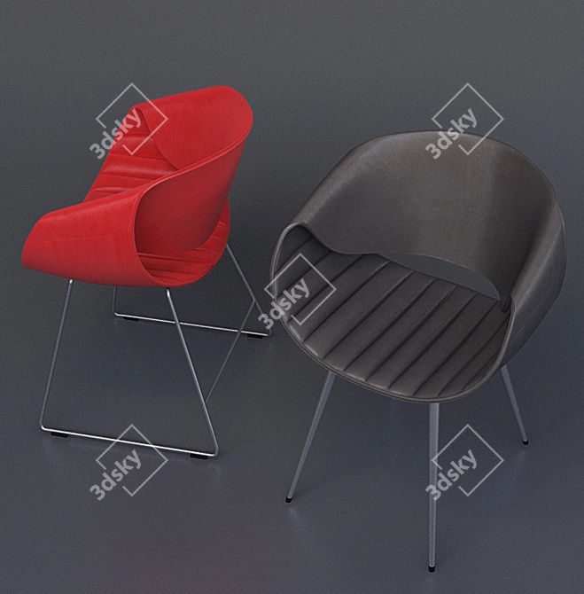 Sleek Duo: Little Perillo 3D model image 2