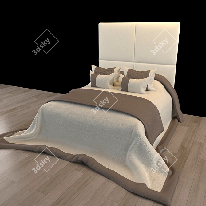 Elegant Kelly Hoppen Bed 3D model image 1