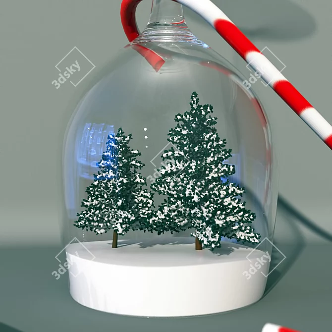 Elegant Glass Art for Festive Table 3D model image 2