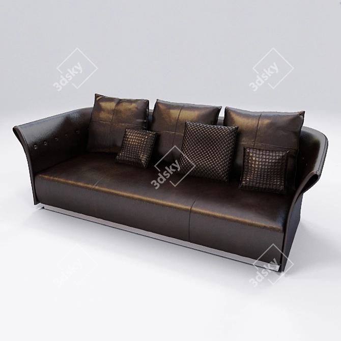 Chic Italian Charme Sofa 3D model image 1