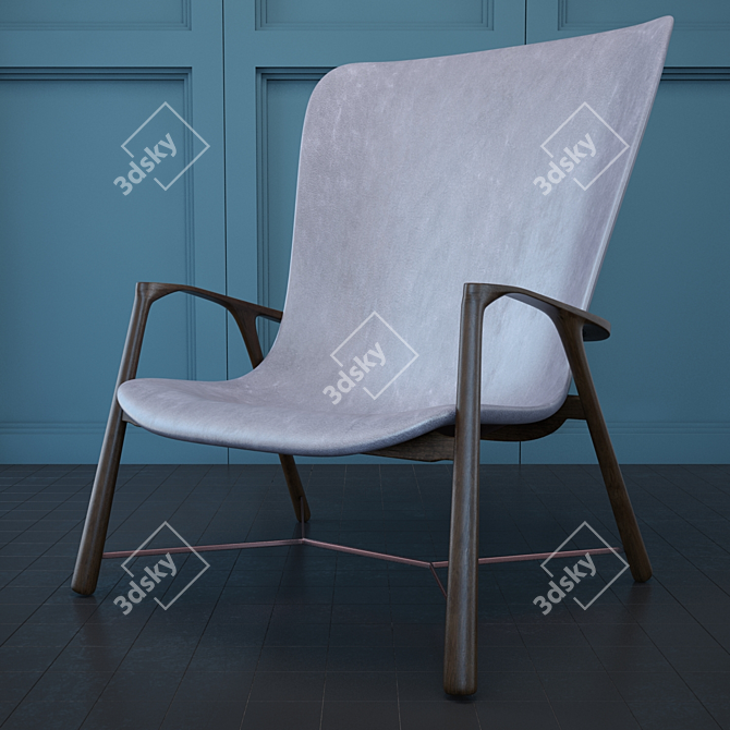 Elegant Silhouette Chair: Exceptional Style 3D model image 1