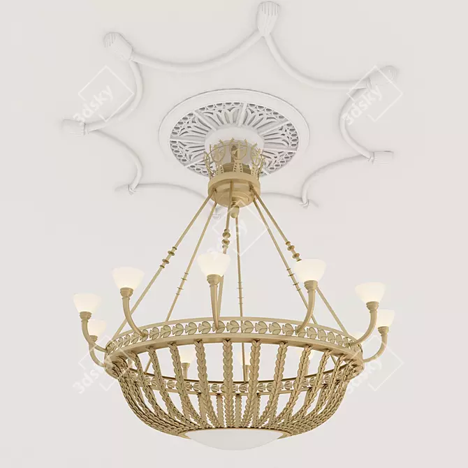 Elegant Glow: Classic Chandeliers 3D model image 1