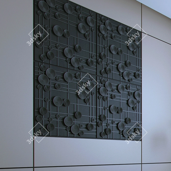 3D Wall Decor Panels 3D model image 2