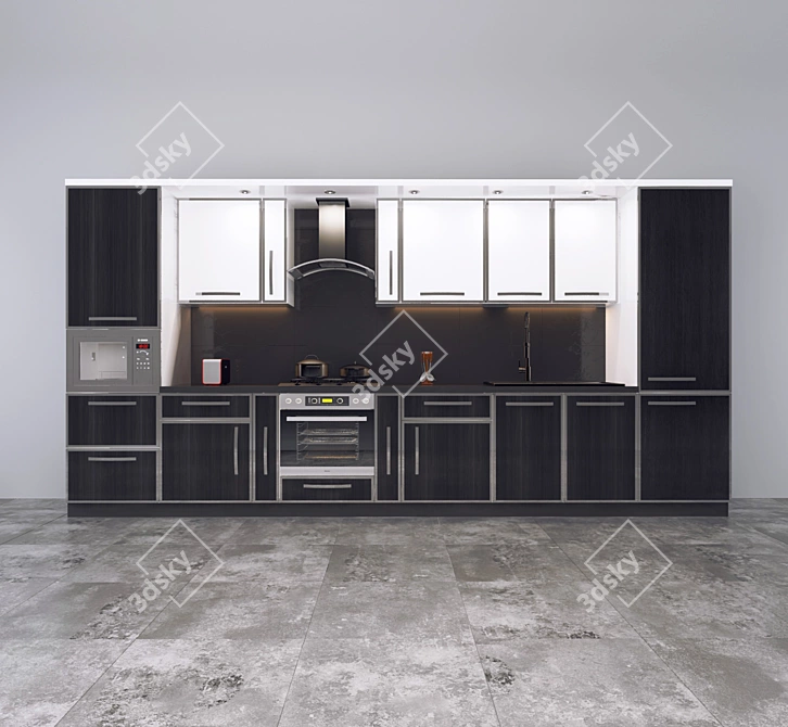 Designer Kitchen: Modern Style 3D model image 1