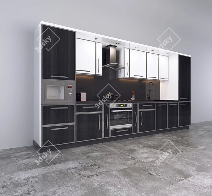 Designer Kitchen: Modern Style 3D model image 2