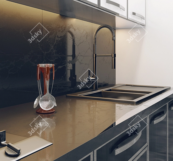 Designer Kitchen: Modern Style 3D model image 3