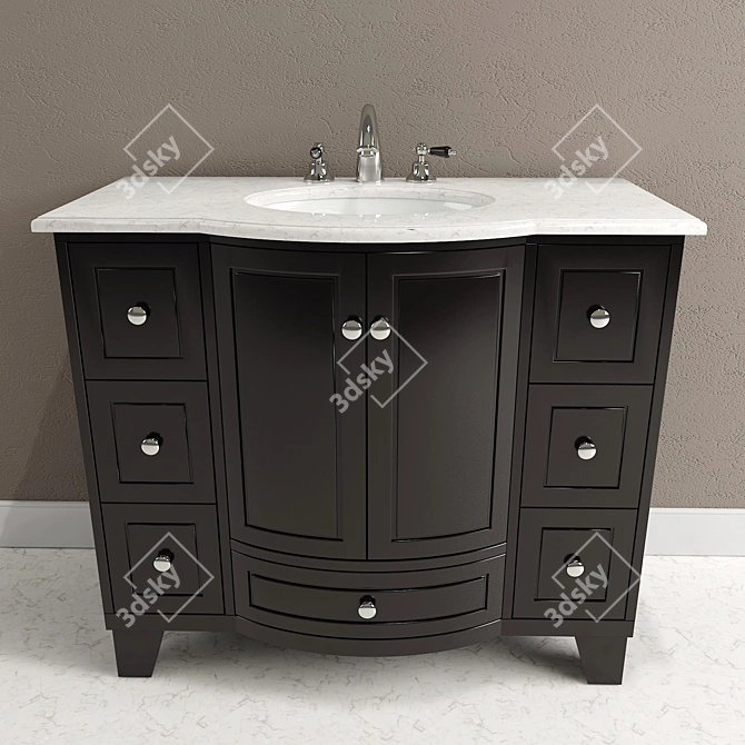 Grand Cheswick 40" Single Sink Bathroom Vanity 3D model image 1