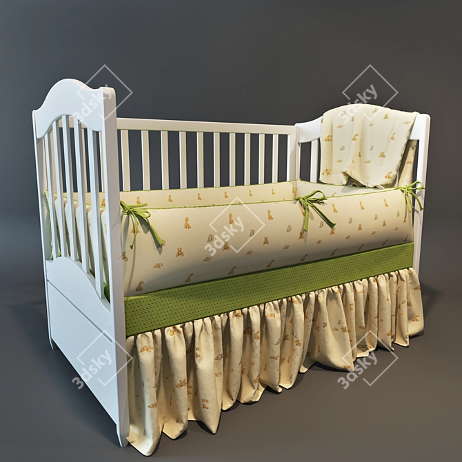 Cozy Kids Bedding 3D model image 1