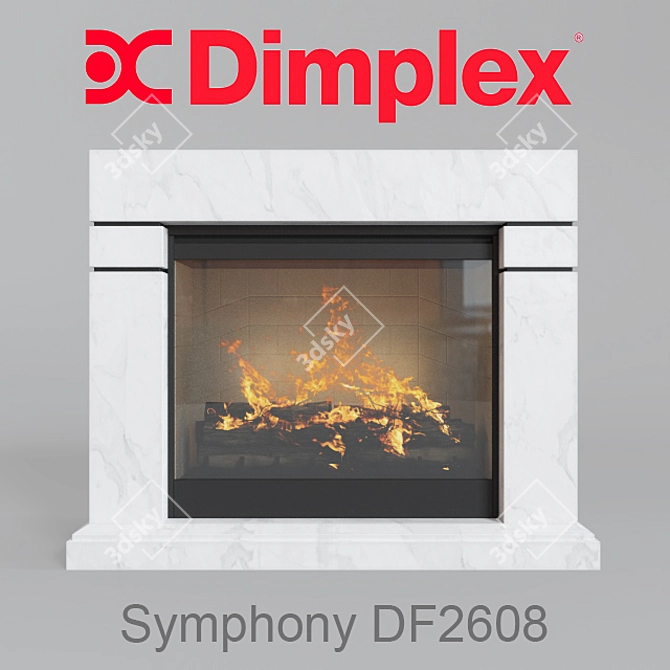 Dimplex Symphony DF2608 Lindos: Sleek & Spacious 3D model image 1