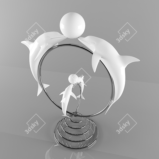 Aquatic Acrobats: Dolphins 3D model image 3