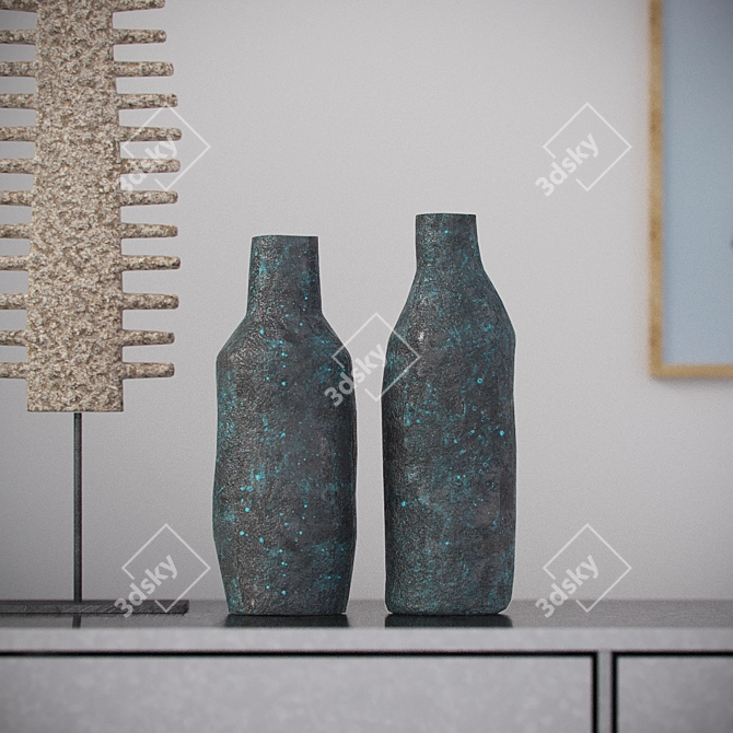 Elegant Home Decor Set 3D model image 2