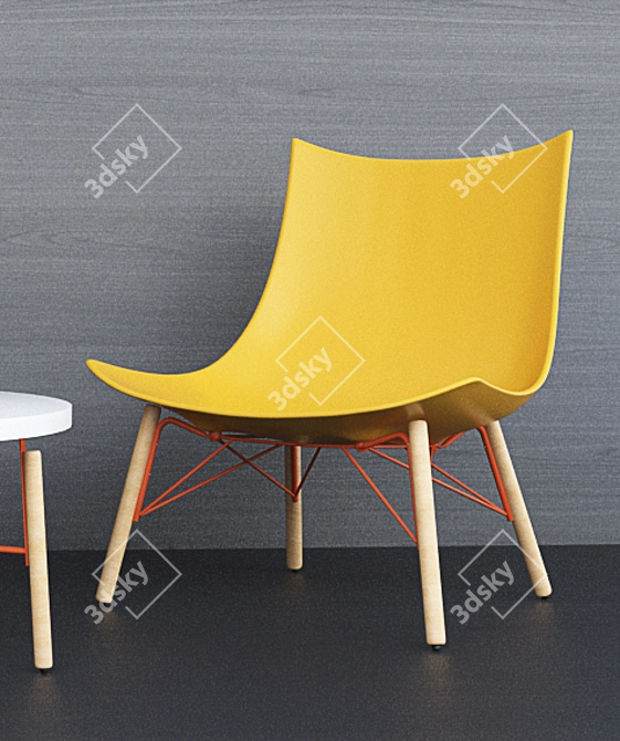 Luc Set: 2 Chairs and Table 3D model image 2