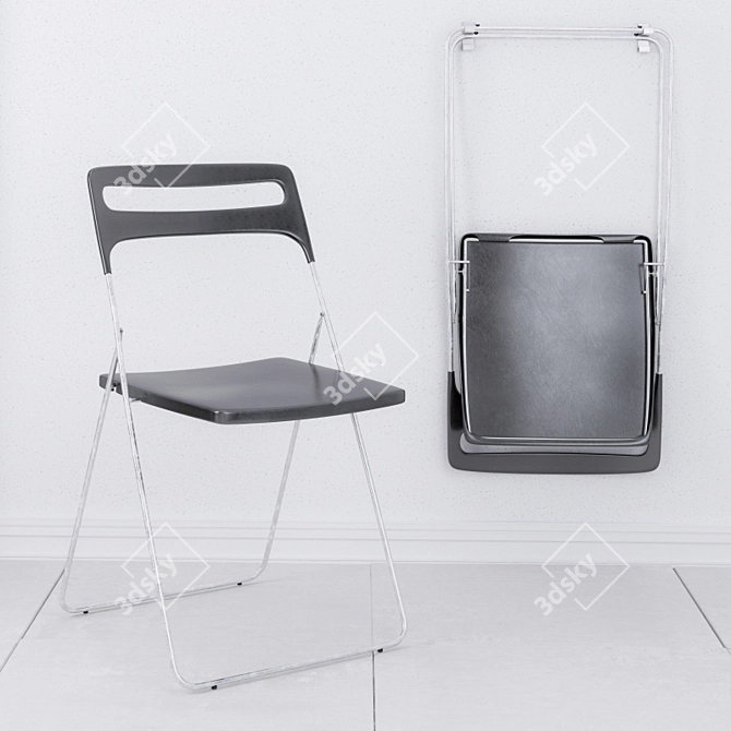 NISSE Folding Chair: Chic and Compact 3D model image 1