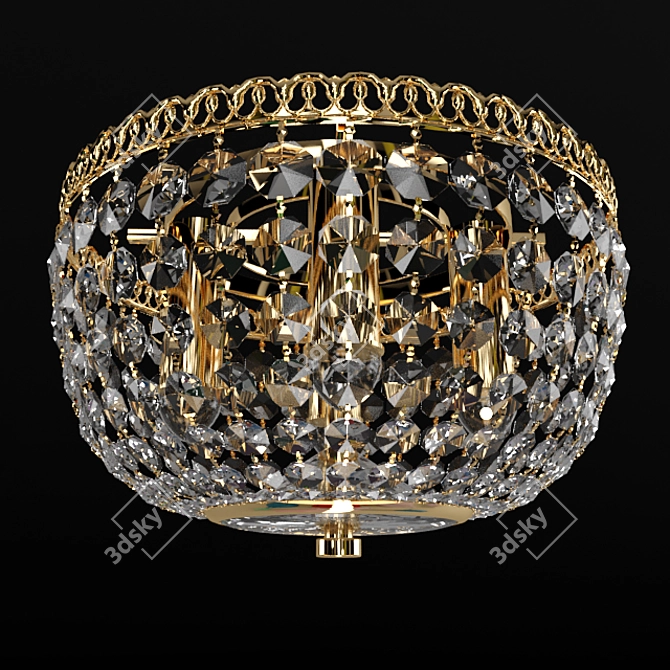 Elegant Crystal Chandelier 3D model image 1