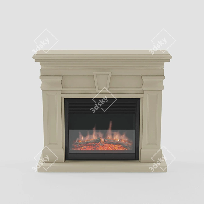 Cozy Ambiance: Real Flame Kellie Fireplace 3D model image 1