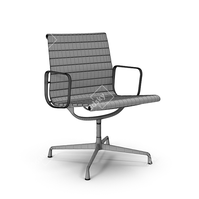 Elegant Vitra Eames Office Chair 3D model image 3