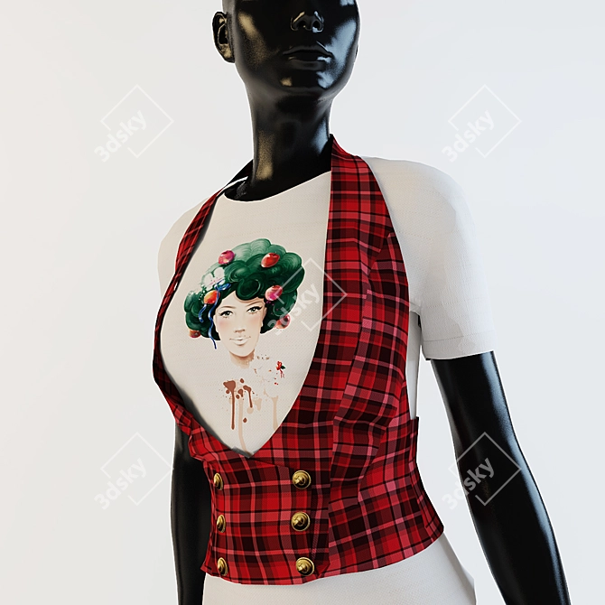 Modern Style Female Mannequin 3D model image 2