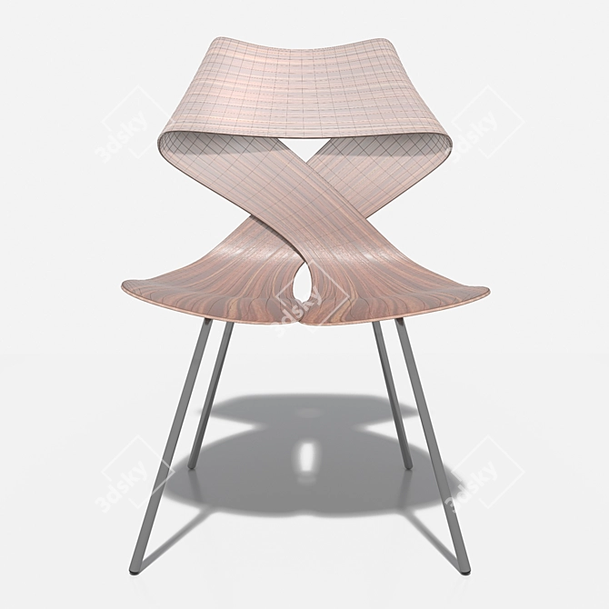 Elegant Rowghani Chair 3D model image 3