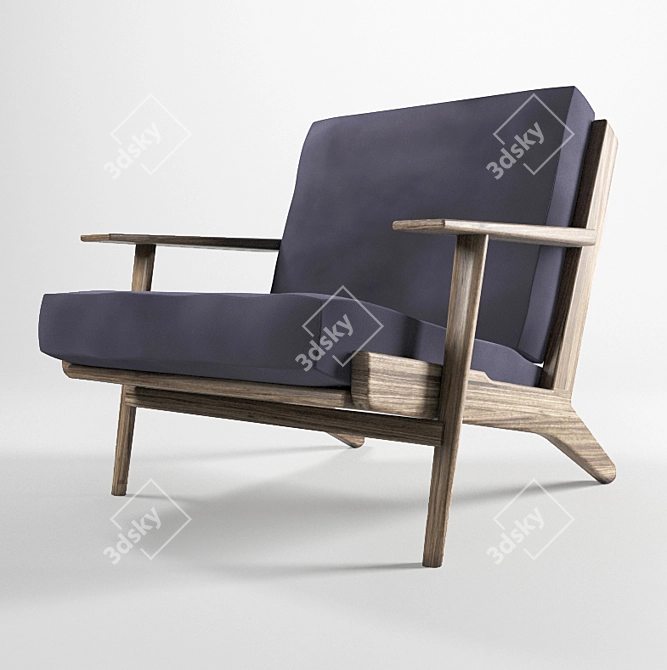 Cozy Modern Armchair 3D model image 1