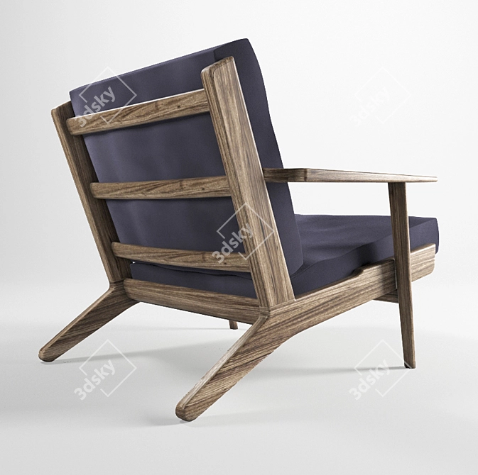 Cozy Modern Armchair 3D model image 2