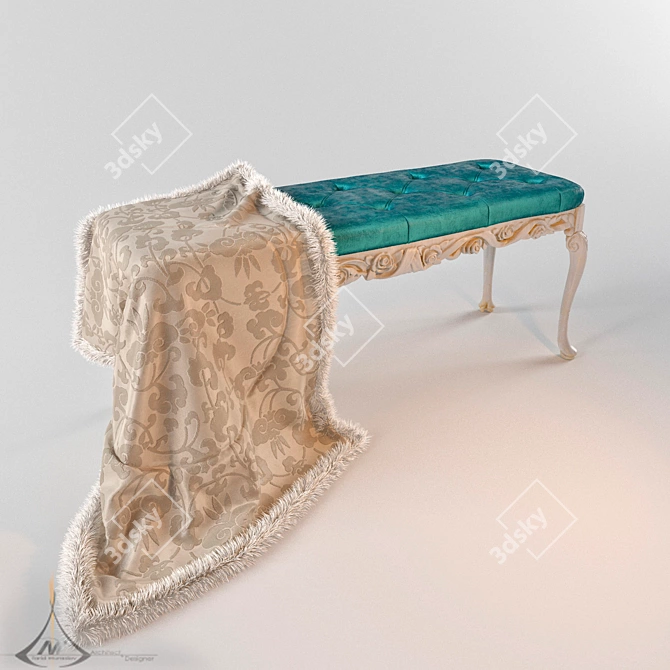 Elegant Firmino Ottoman 3D model image 1