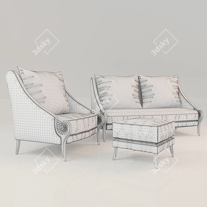 Elegant Armchairs and Sofas- Alexandra Coleccion 3D model image 3