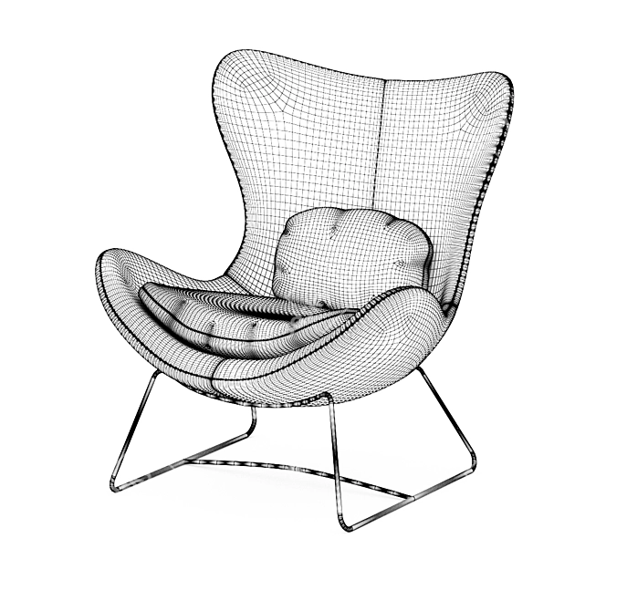 Modern Comfort: Calligaris Lazy Armchair 3D model image 3