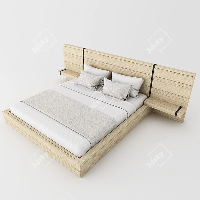 Timeless Elegance Vintage Bed 3D model image 1