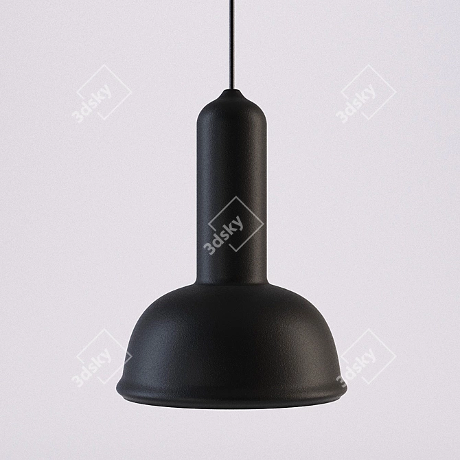 CustomForm Pitcher 15: Sleek Black Lamp 3D model image 1