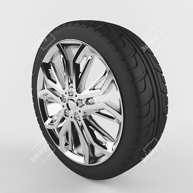  Sleek BMW Wheel 3D model image 1