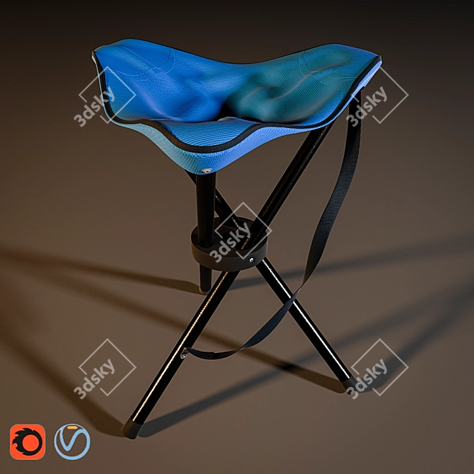 Flexible Foldable Chair 3D model image 1