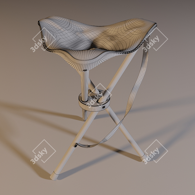 Flexible Foldable Chair 3D model image 2