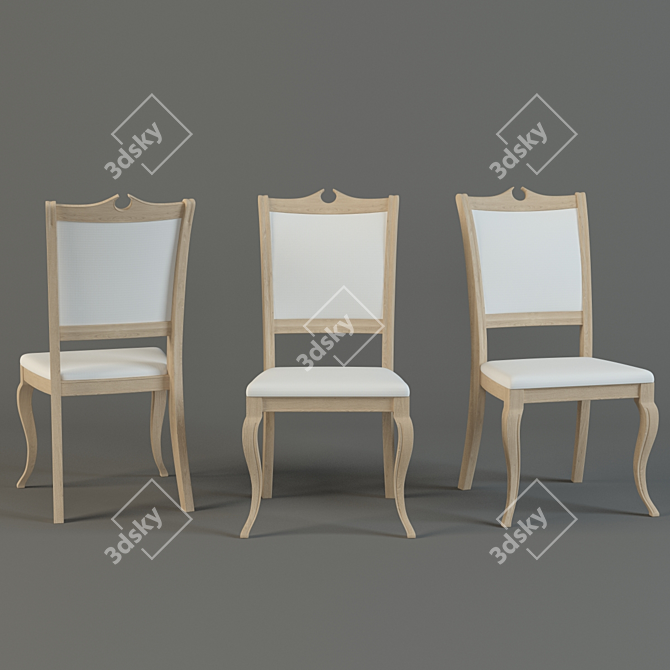 Elegant Dining Chair, Malaysian Furniture 3D model image 1