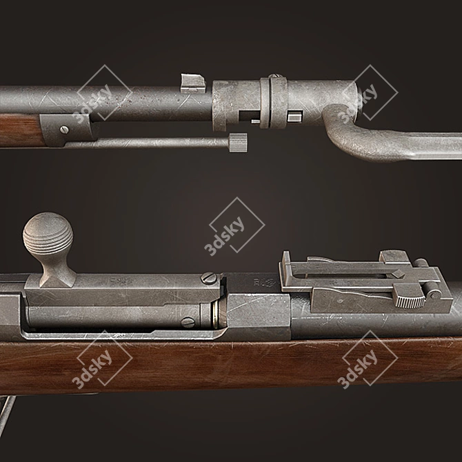 Imperial Berdan Rifle 3D model image 2