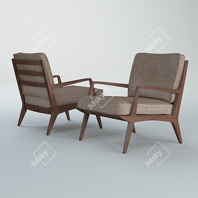 Elegant Carlo de Carli Chairs 3D model image 3