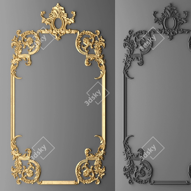 Elegant Photo Frame Stand 3D model image 1