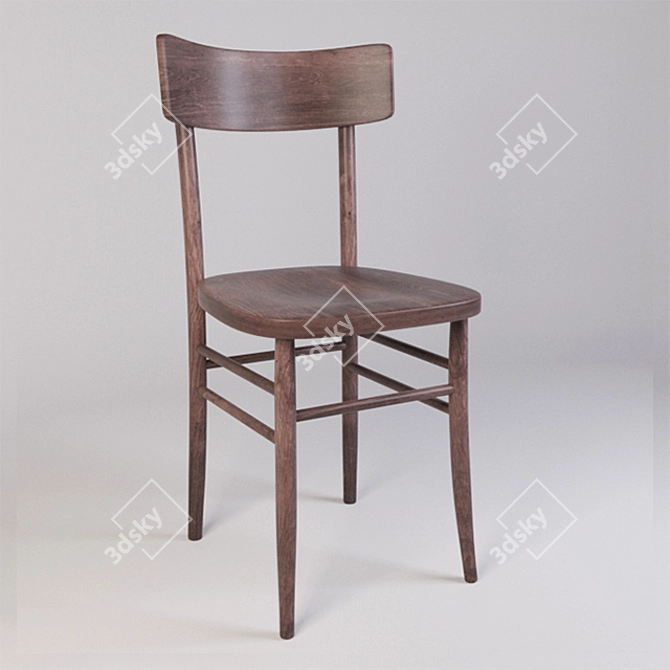 Elegant Vienna Chair 3D model image 1