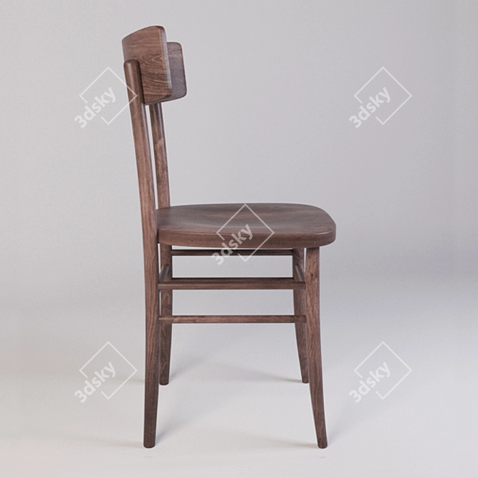 Elegant Vienna Chair 3D model image 3